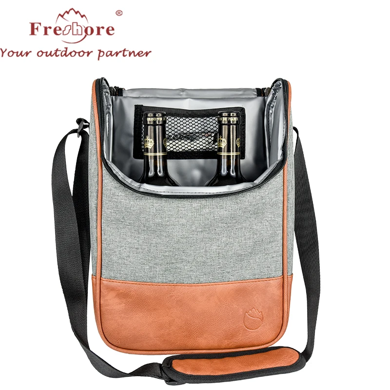 Wholesale fashion 2 wine bottle tote Cooler Bag /PU leather thermal bag, Customized color
Wholesale fashion 2 wine bottle tote Cooler Bag /PU leather thermal bag, Customized color
