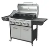 new model silver black gas grill with cabinet with cover with side burner with BBQ tools