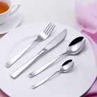 Golden Ware simple design italian hotel stainless steel sliver cutlery set