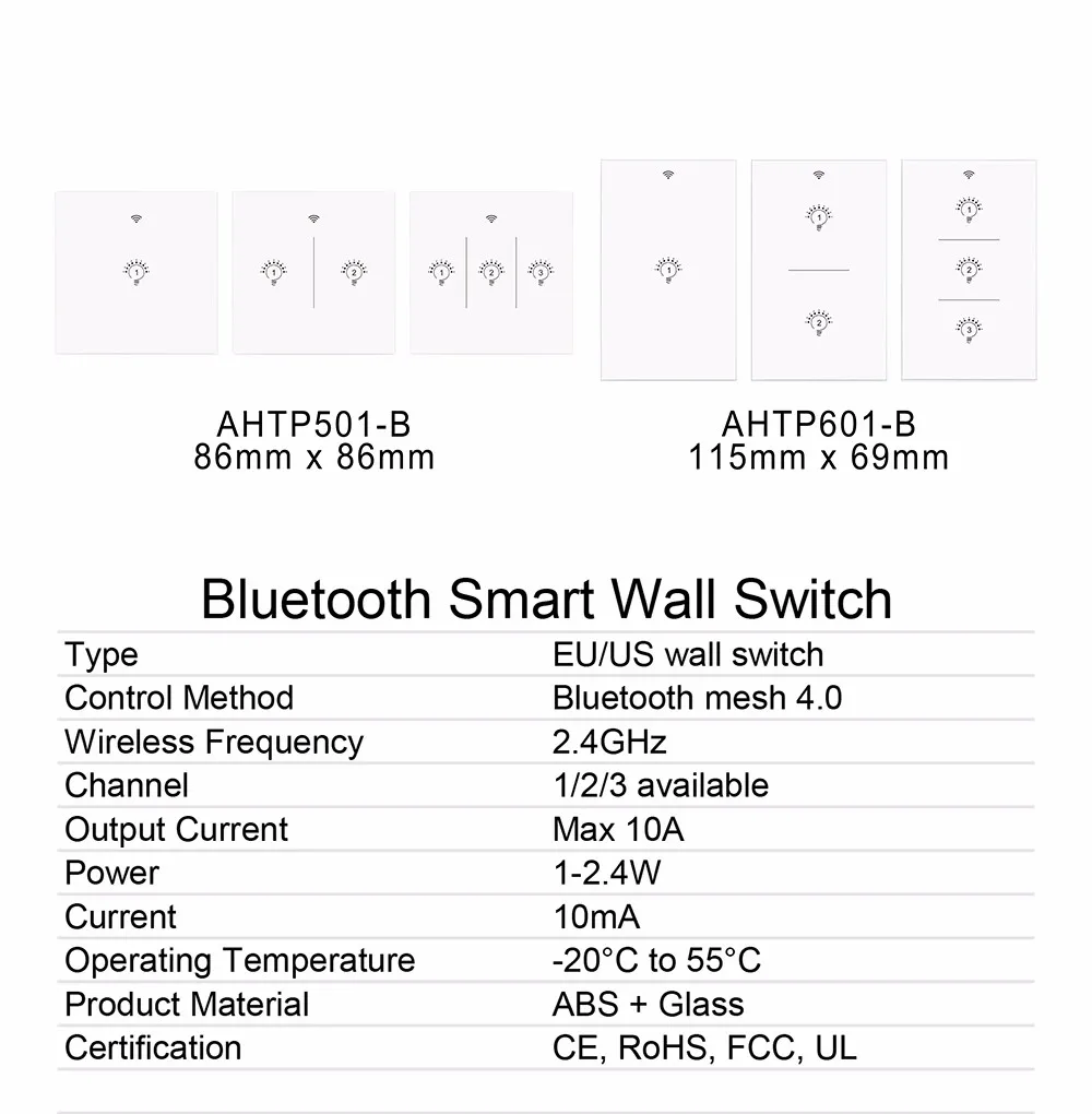 zigbee wireless control dimmable touch electrical wall switches for us - ANKUX.COM