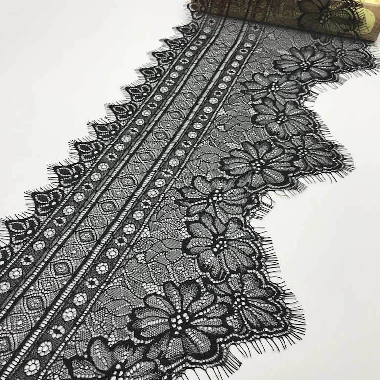 2018 New Design high quality wholesale White and Black French Eyelash Lace Trim for clothes, crafts, dress lace fabric, Customized color
2018 New Design high quality wholesale White and Black French Eyelash Lace Trim for clothes, crafts, dress lace fabric, Customized color