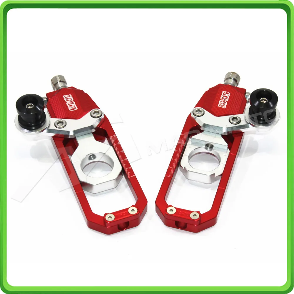 Chain Tensioner Adjuster with bobbins for Suzuki GSXR1000 GSXR 1000 GSX-R1000 2009 2010 2011 2012 2013 2014 2015 2016 Red&Silver (2)