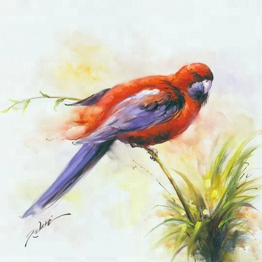 New Design Red Birds Animal  Art Oil Painting On Canvas