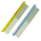 Amazon hot sale aluminum alloy colorful pet comb for pet grooming