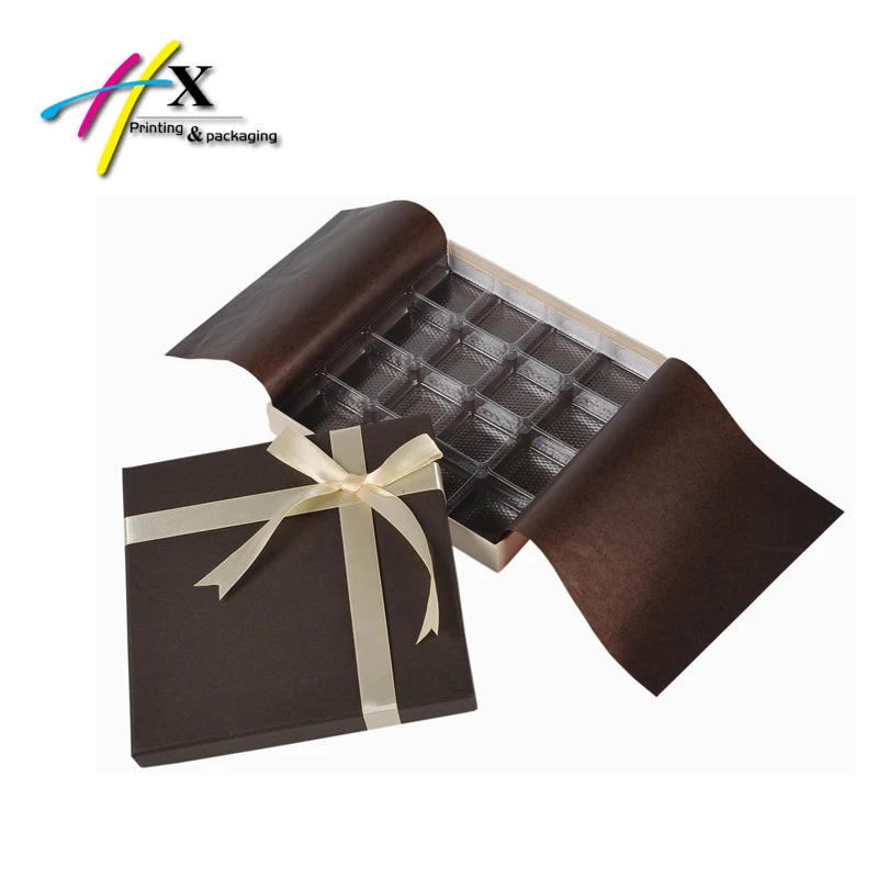 packaging gift box for chocolate/ candy with plastic tray