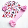 New Design Two Piece Boutique Valentine's Day Custom Outfits Long Sleeve Online Shopping China Clothes