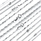 Silver Silver RINNTIN Available For Women Men Customized Necklace Jewelry Supplier Bulk Wholesale 925 Sterling Silver Chain