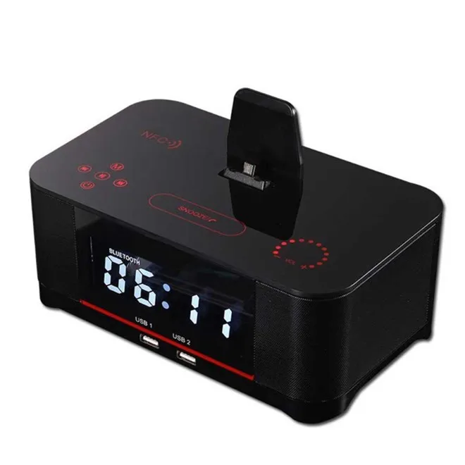 Android Docking Radio Alarm Clock/Charging Station With BT Music Playing for IOS Phones - ANKUX.COM