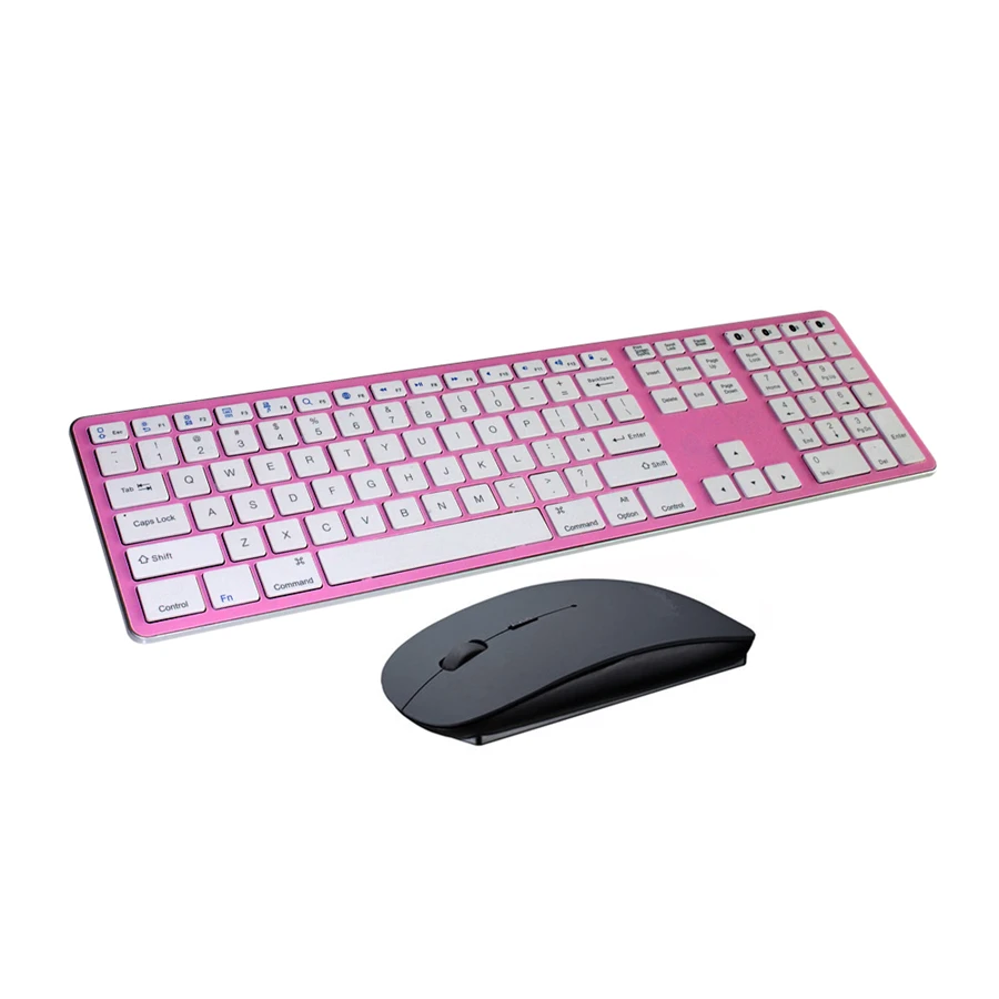 مخصص الوردي اللاسلكية لوحة مفاتيح وماوس كومبو للقرص سامسونج