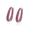 94356 xuping gem stones mosaic diamond hoop earring for women jewelry