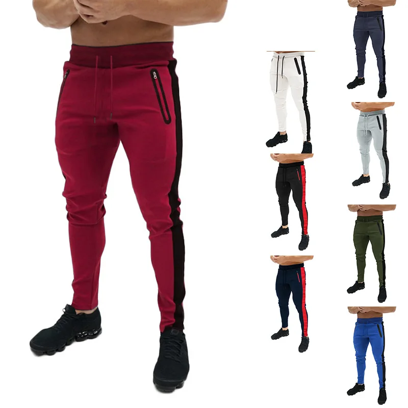 Wholesale Summer New Special Stripe Zipper Gym Track Pants For Men