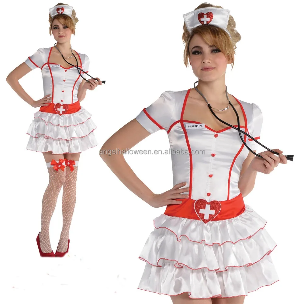 women sexy head nurse night fancy dress halloween party costume