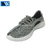 gray mesh fabric and PVC sole canvas shoes with shoelace for men