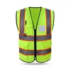 Hi Vis Reflective Safety Surveyor Vest Polyester with Multi pockets meets ANSI