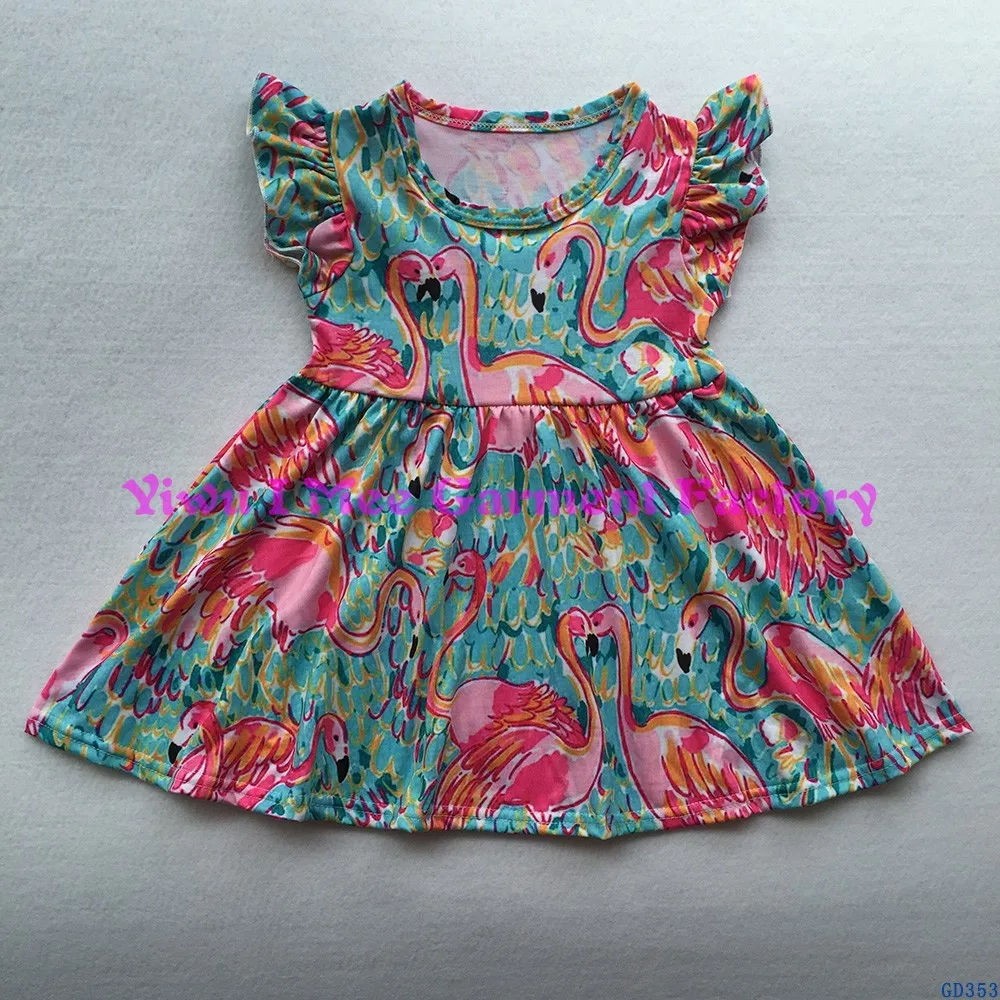 2016卸売女の子クスクスムーンリメイク服ブティック子供フラミンゴ真珠ドレスでホットピンクアイシングショーツ服セットCS407仕入れ・メーカー・工場