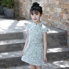 Factory Price Chinese Traditional Qipao Girls Cheongsam Dress Kids