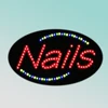 CE and RoHS 38X68cm oval flashing acrylic pull switch indoor Nails led open sign