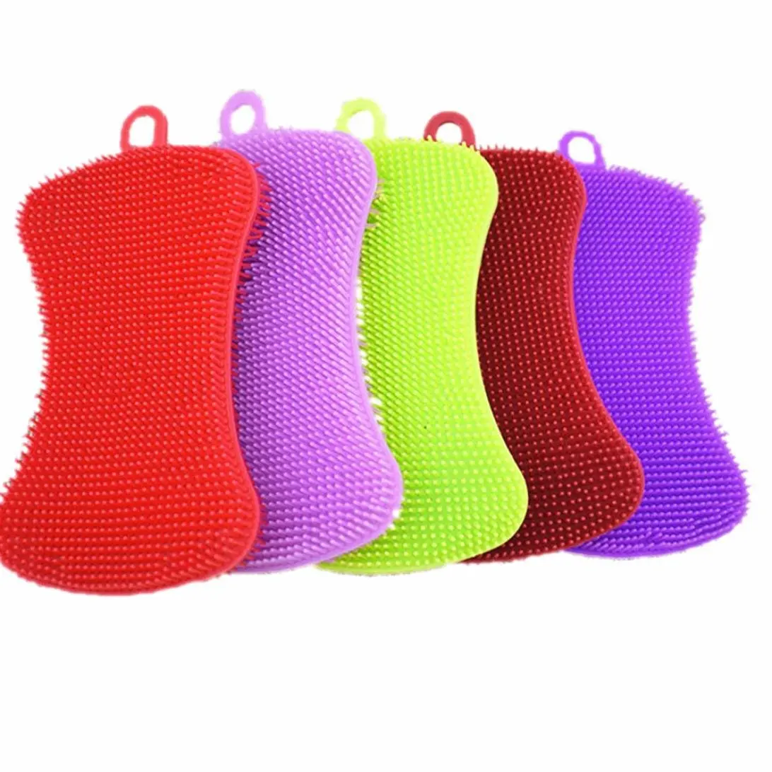 Cunite Wholesale Custom Silicone Washing Colorful Brush Kitchen Silicone Dish Sponge, Pink/blue/red/green
Cunite Wholesale Custom Silicone Washing Colorful Brush Kitchen Silicone Dish Sponge, Pink/blue/red/green