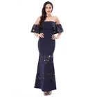 New Summer Sexy Women Club wear Off-soulder Long Sleeveless Casual Party Dress