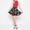 China business floral short mini skirt