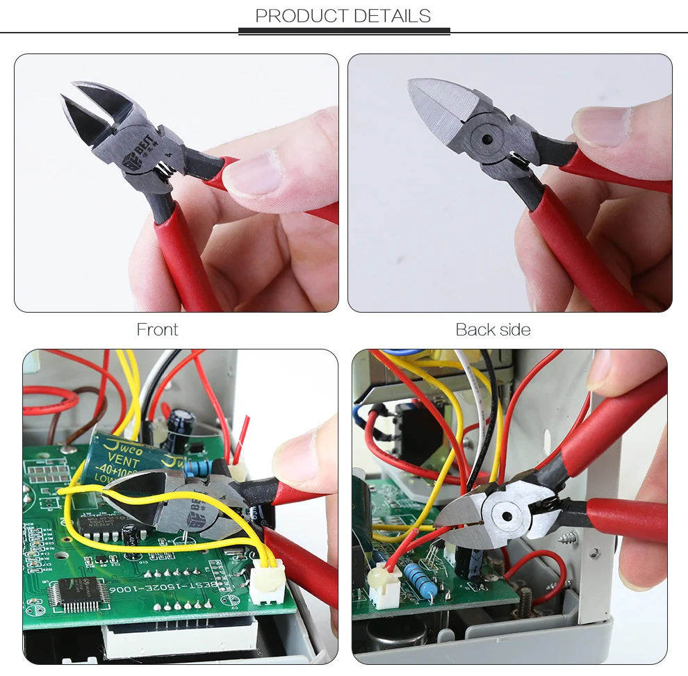 BEST-4 Cr-V Heavy Duty Diagonal Cutting Pliers for Professional Wire Cutter