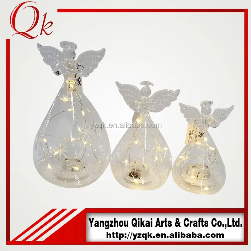美しいガラス天使たちガラス工芸でledライトのため米国市場仕入れ・メーカー・工場