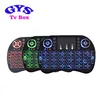 Most popular Mini keyboard with 3 colors backlit airmouse use for smart tv box android tv box
