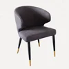 Wholesale Commercial french country style dark grey fabric metal frame dining lounge chair For Hotel Restaurant And Cafe