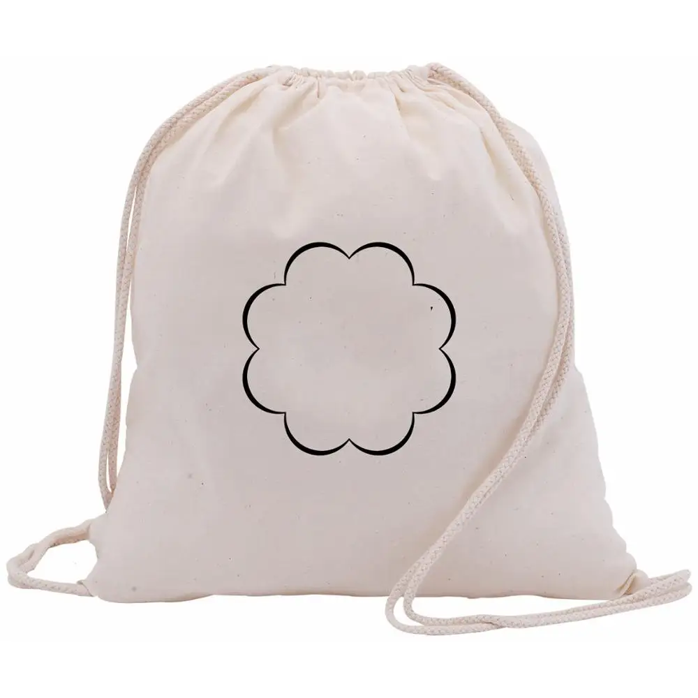 custom made custom shopping cotton organic drawstring gift bag