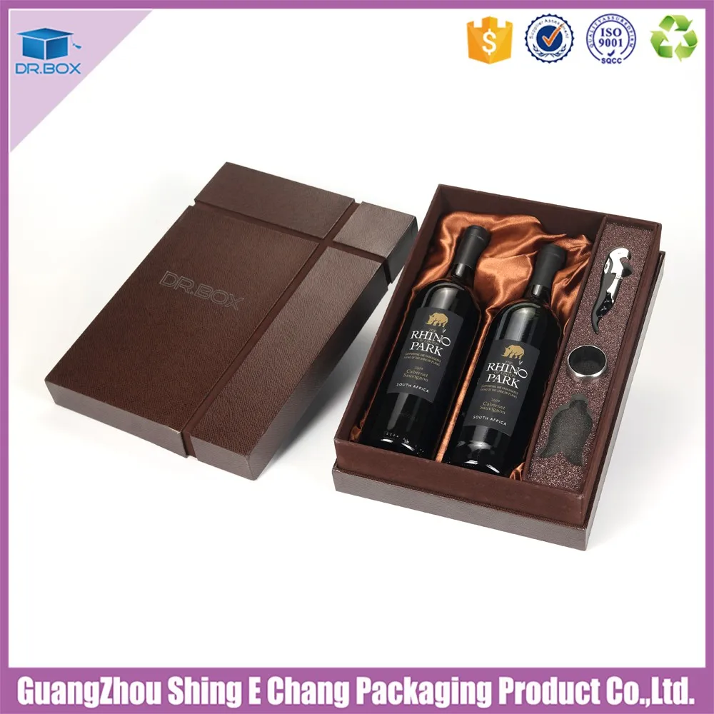 2017 wine accessories set wine glass gift box for luxury wooden
