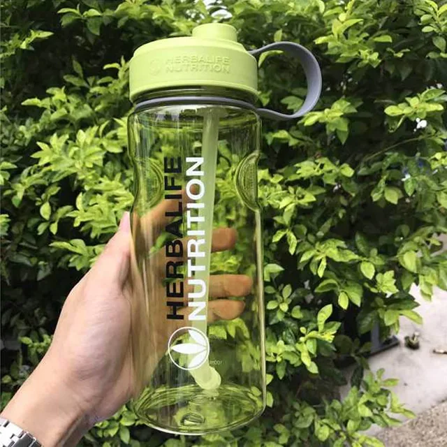 Big Size 1000ml Green Herbalife Nutrition Drinkware Protein Shaker Camping  Hiking Straw Shaker Water Bottle Space Bottle - Water Bottles - AliExpress