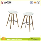 Good quality modern bar chairs, Plastic stool with Solid Wood Leg,Lab chairs stools