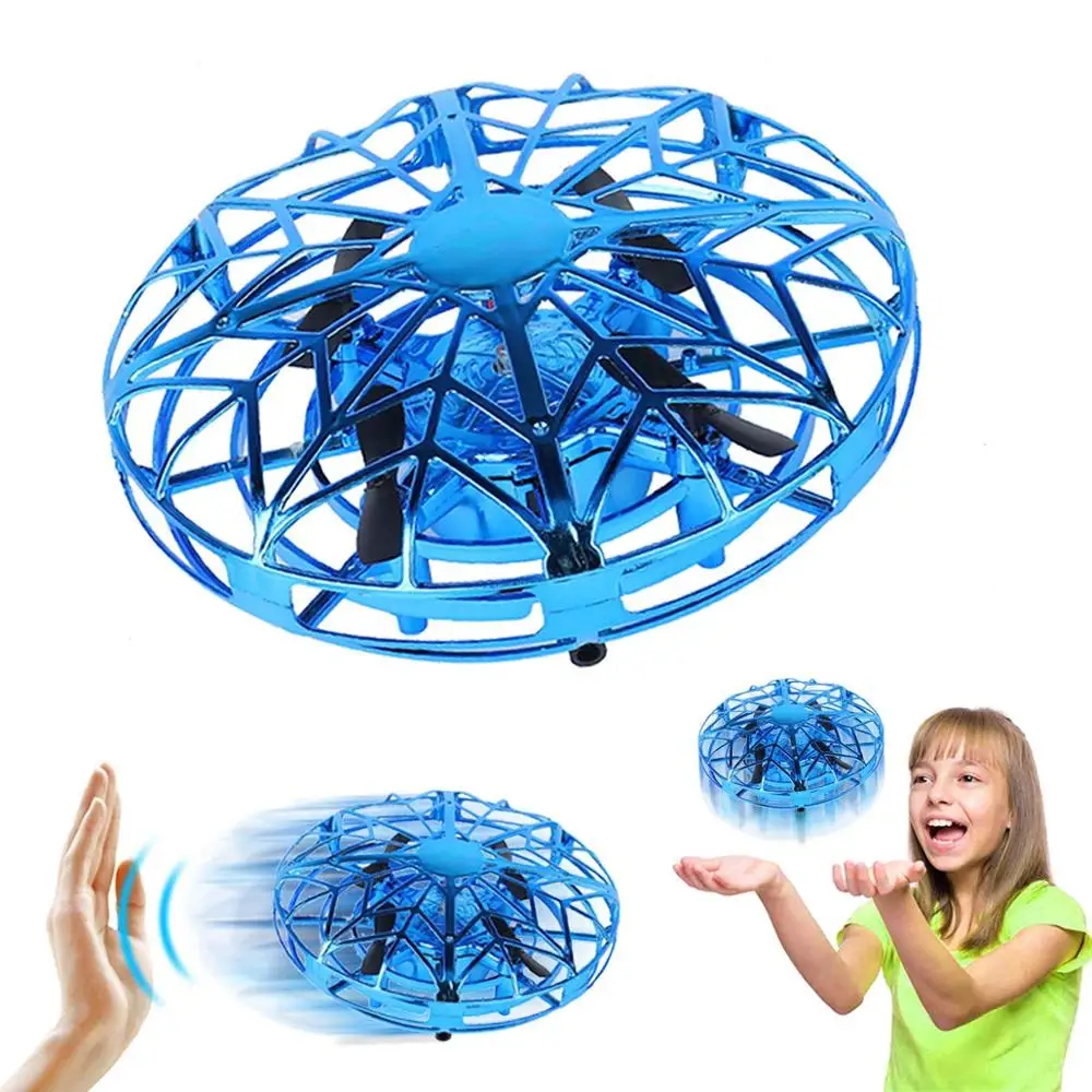

Mini Drone Flying Toy Hand Operated Drones for Kids or Adults - Scoot Hands Free UFO Helicopter, Easy Indoor Outdoor Flying Ball