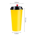 Disposable 750ml cold drink smoothie milk tea juice boba bubble tea cup plastic cup