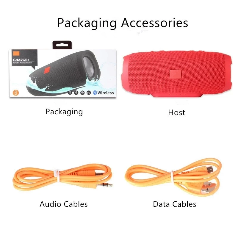 IPX7 Charge 3 waterproof portable wireless bluetooth speaker with outdoor sound - ANKUX.COM