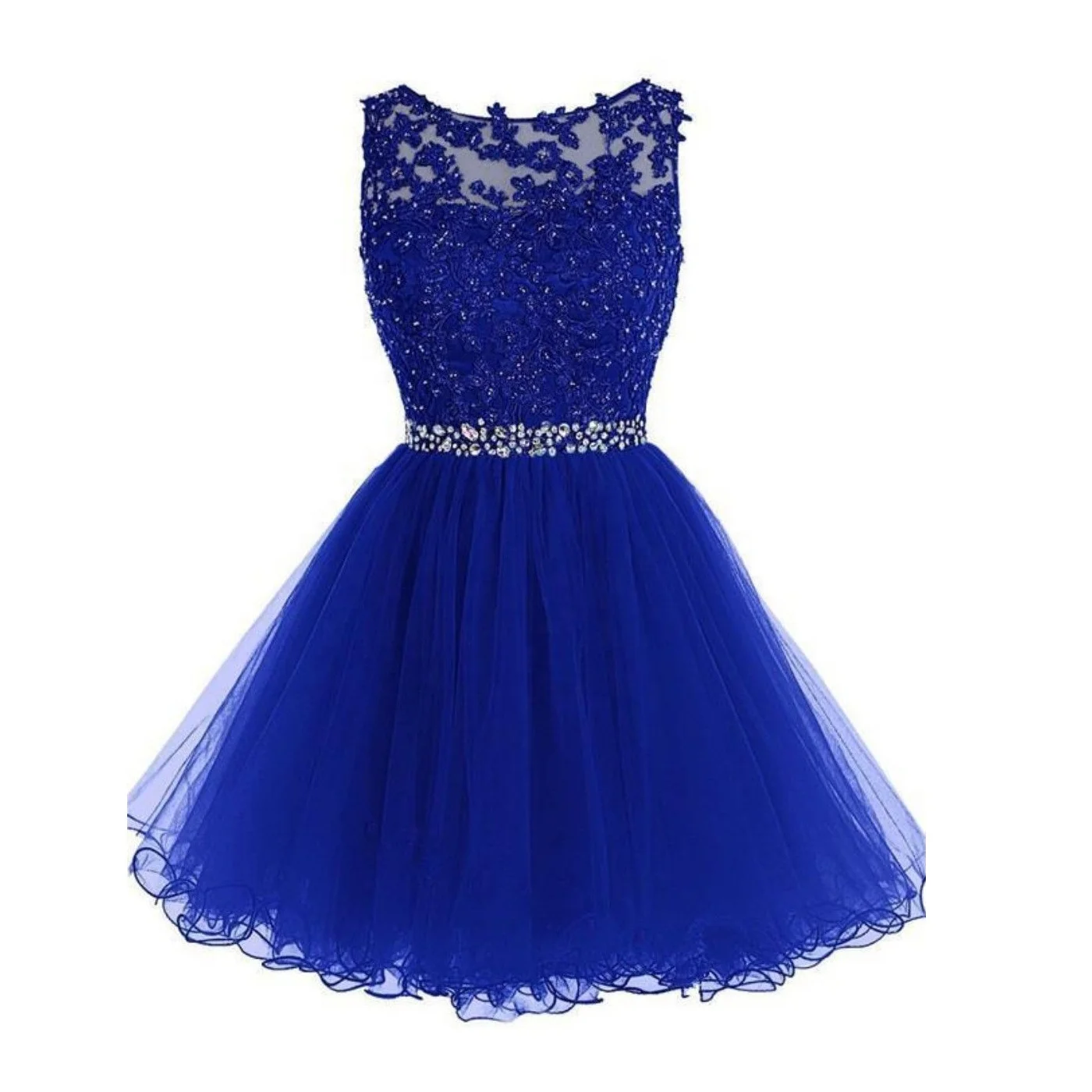 

Actual real beaded appliqued lace short layered customized party evening plus big size royal blue bridesmaid dresses MBLA270
