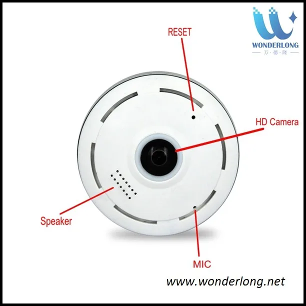 720P HD 180 Degree Panoramic Camera WIFI Fisheye IP Camera Security CCTV Network Cam