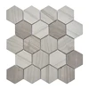 hexagon grey natural stone tiles for kitchen backsplash