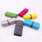 Luxury soft eyewear case felt glasses bag for optical frame