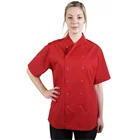 2019 new style Chinese red kitchen chef uniform women