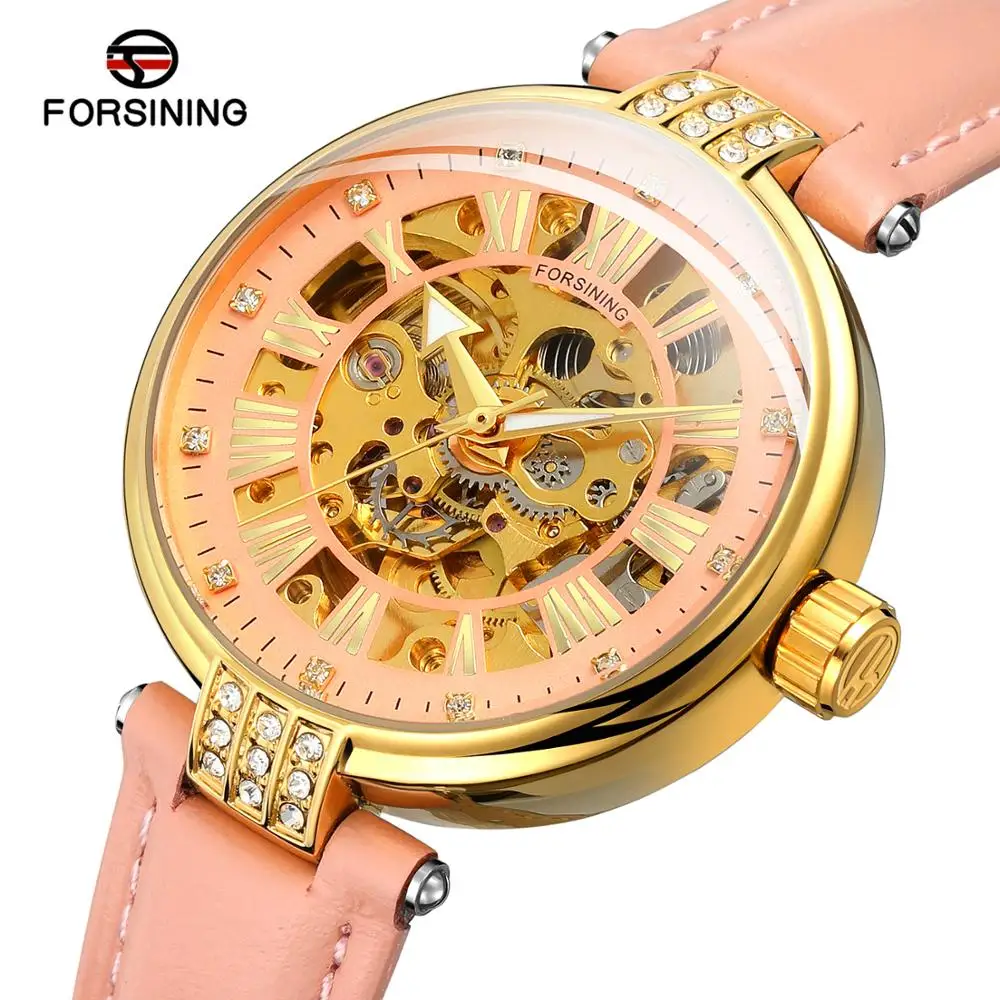 

2020 Chinese Luxury Forsining Fashion Automatic Mechanical Movement relojes de mujer skeleton Watch Ladies Watches