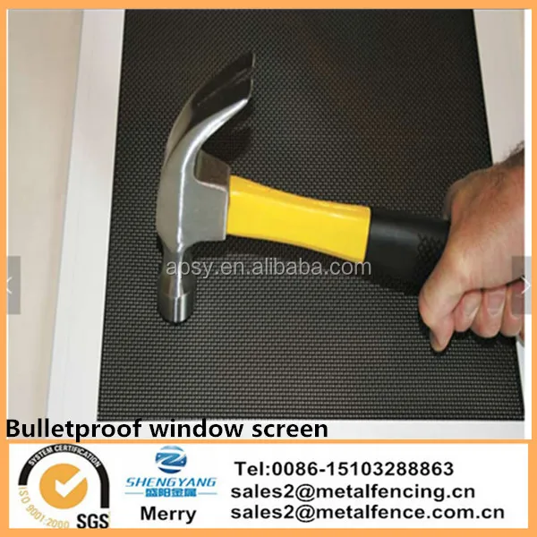 high strength stainless steel Bulletproof metal window screen