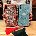 Retro Palace Flower Print Pattern Glow Mobile Phone Case for iphone x xs xr xs max