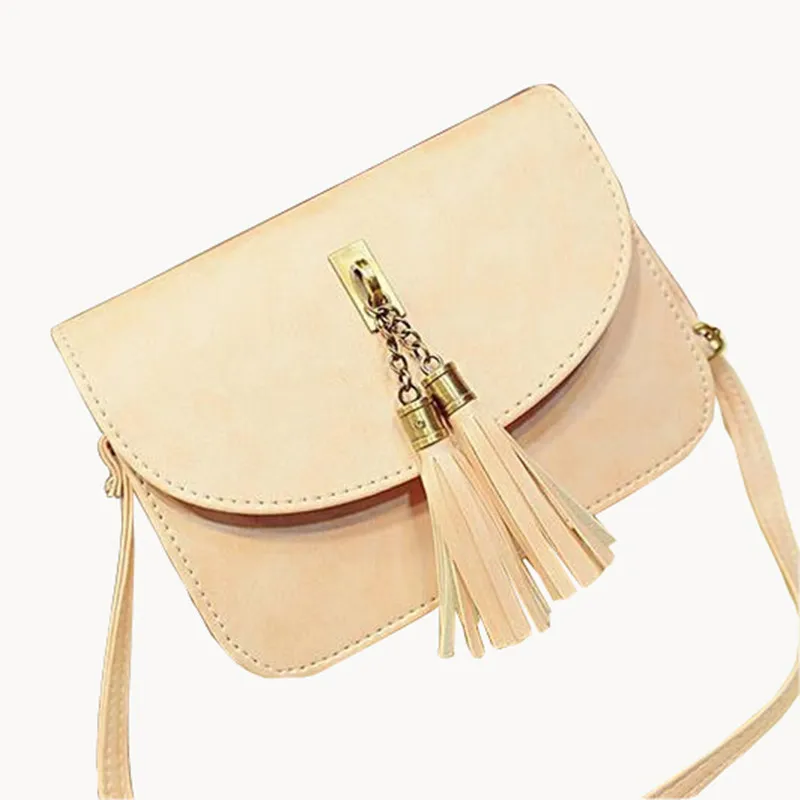 Tassel Women Bag 2015Summer Style Women Messenger Bags Fashion Bag Ladies 10 Candy Color Bolsa Feminina Chains Wild Bolsos Mujer