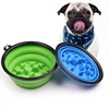 collapsible slow eating disposable auto custom logo plastic pet bowl mat