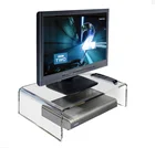 hot sale clear Acrylic computer desk table, acrylic clear desk table for monitor or TV