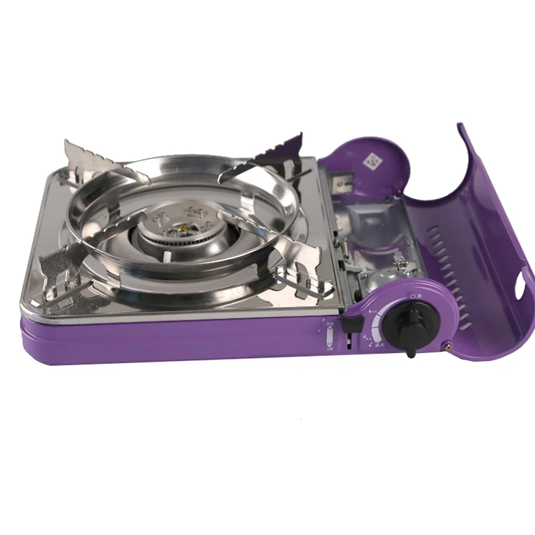 Wholesale Professional Camping Outdoor Hiking  Topflame Purple Portable Butane Gas Stove  Survival Kit Gas Stoves