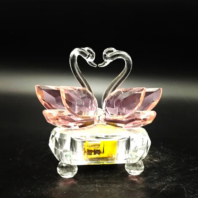 newest wedding gifts animal figurine crystal glass swan