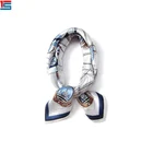 China manufacturer custom design digital logo print satin silk square scarf for women
