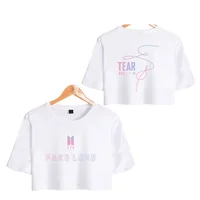 

Kpop Stars Fashion BTS LOVE YOURSELF Turn Tear Short Cropped Navel T-shirt